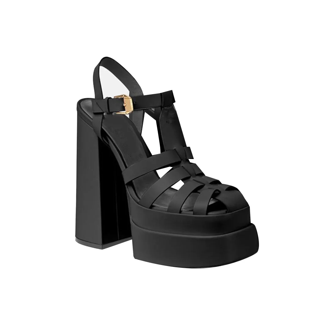 PHIDA Block Heel Platform Sandals