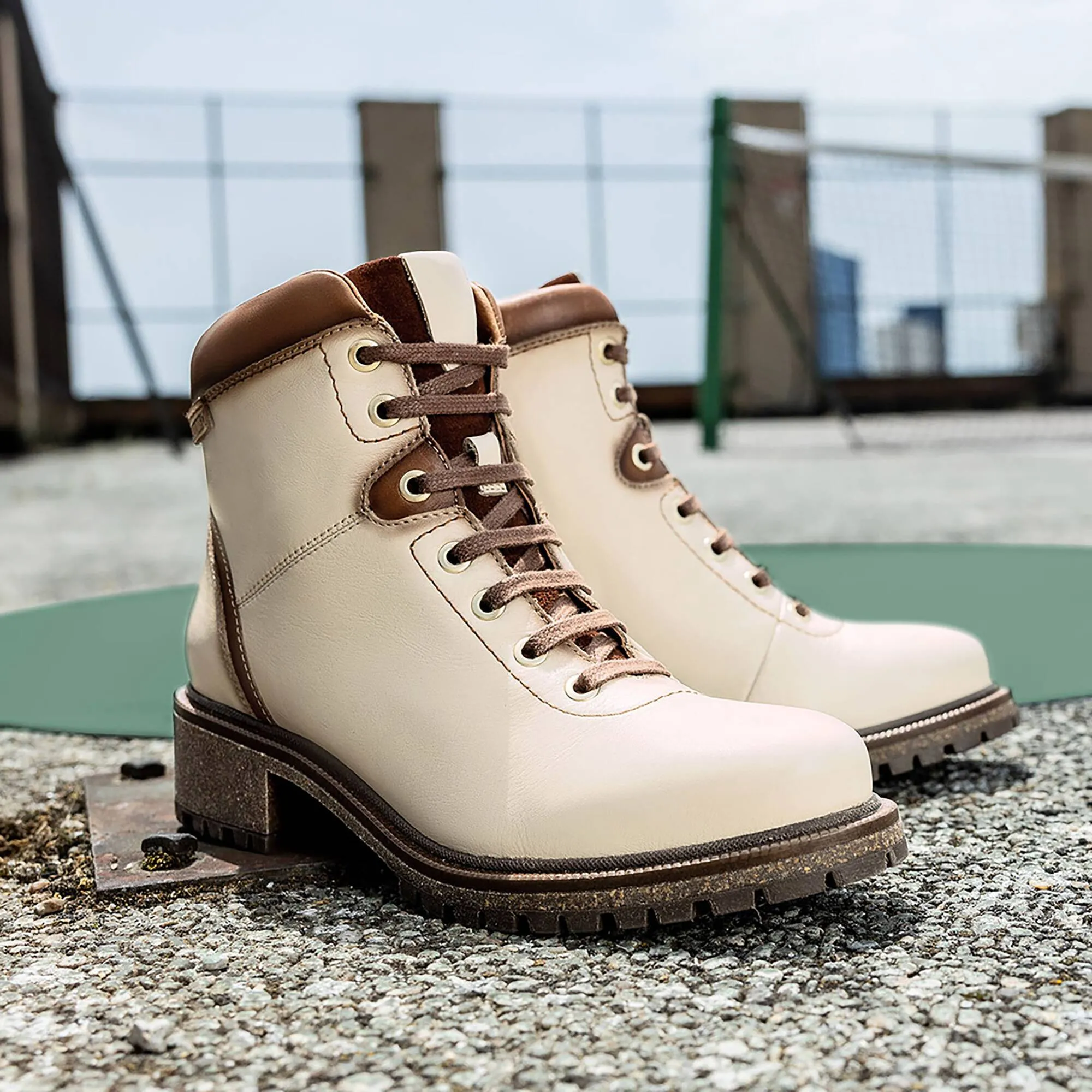 Pikolinos Aspe Lace Up Ankle Boot Marfil Women's