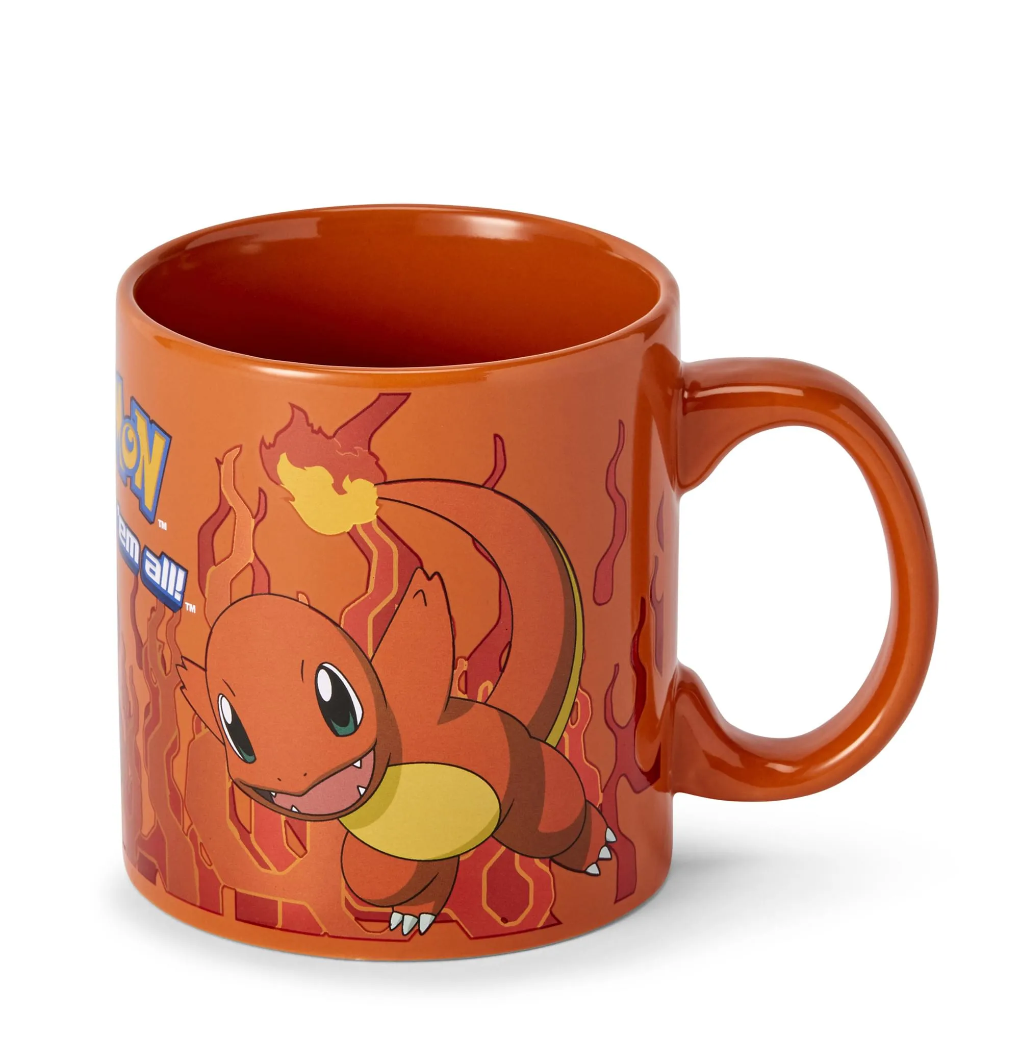 Pokémon Charmander Orange Foil Print Ceramic Coffee Mug | Holds 20 Ounces