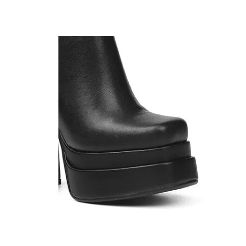 RAFEV Block Heel Platform Ankle Boots