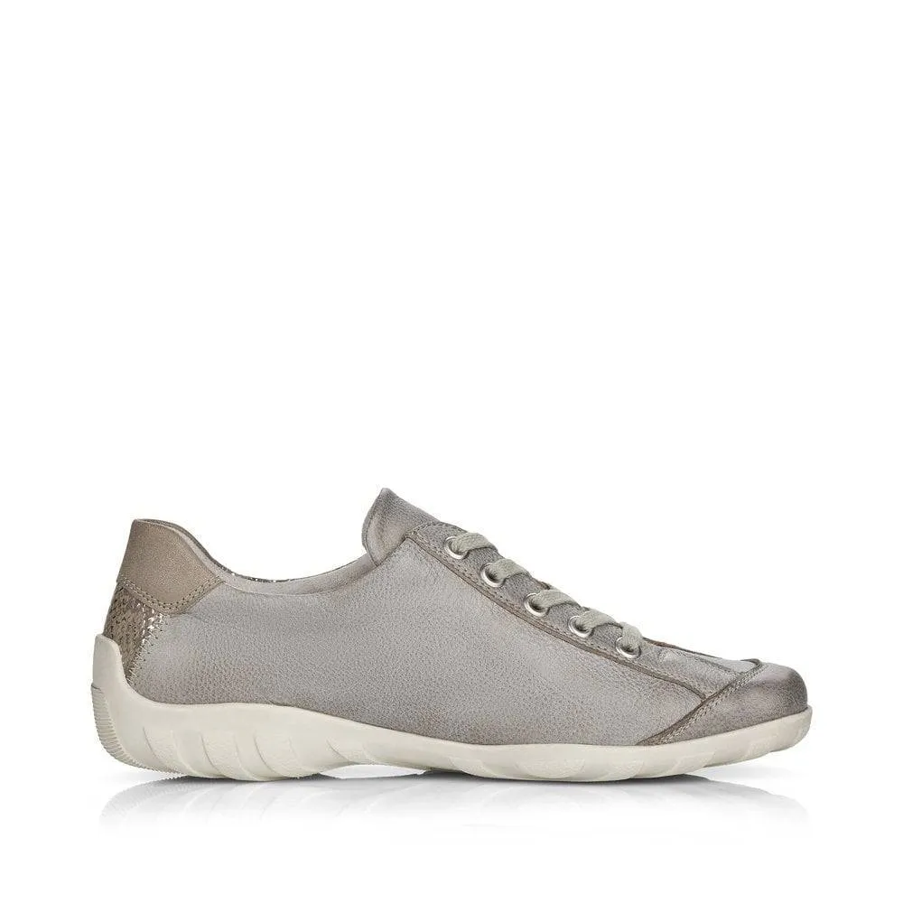 Remonte Metallic Patchwork Lace & Zip Up Trainer