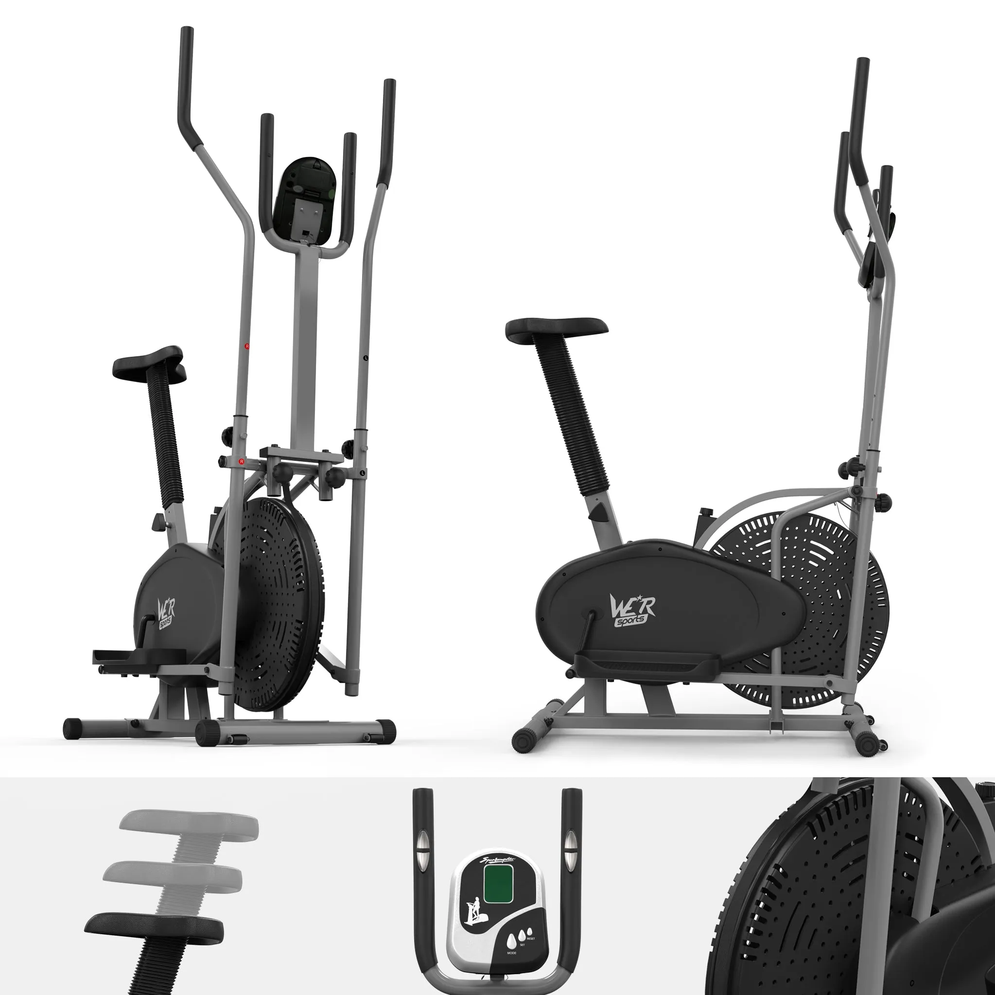 RevXtreme PowerXross Deluxe 2-in-1 Elliptical Cross Trainer BLACK-SILVER