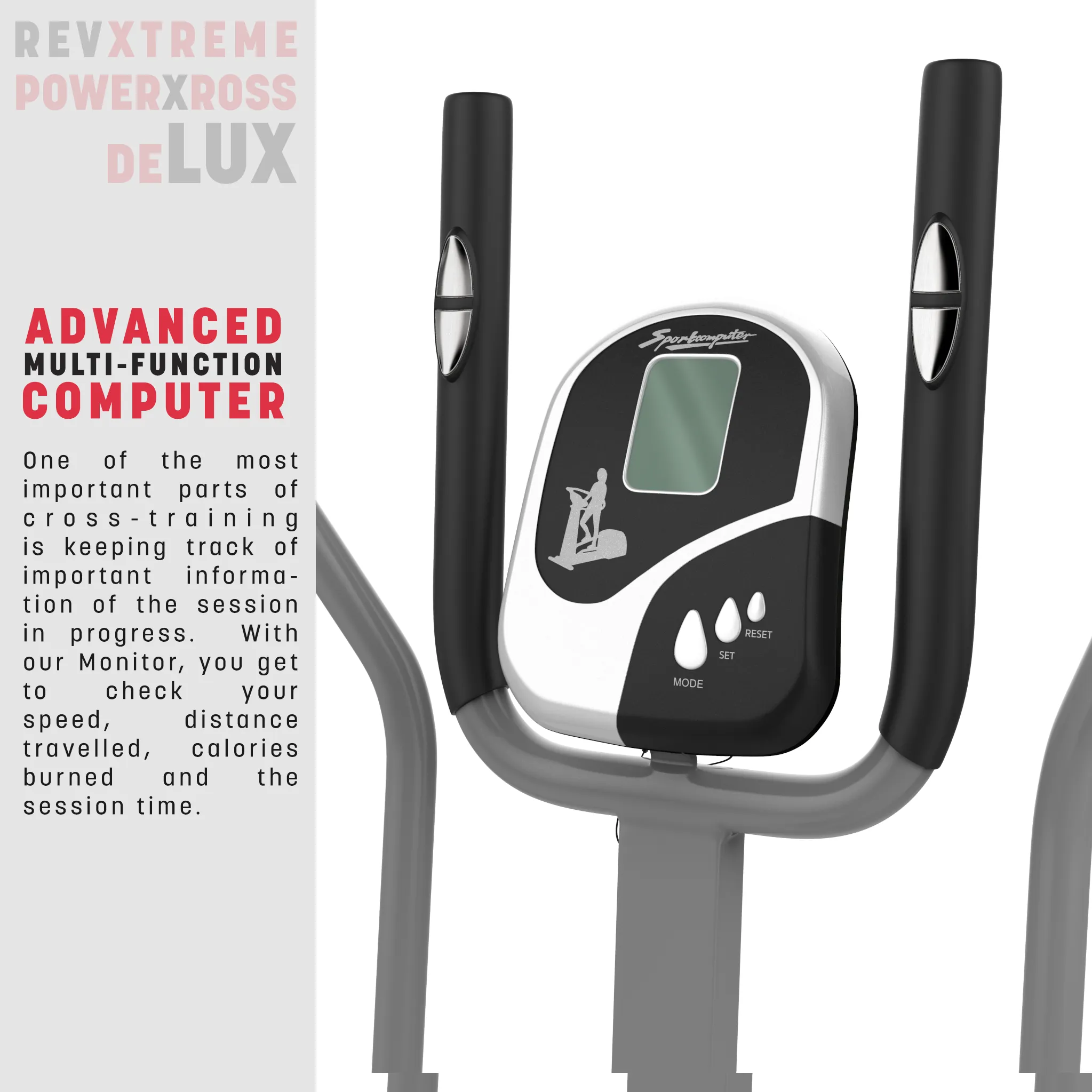 RevXtreme PowerXross Deluxe 2-in-1 Elliptical Cross Trainer BLACK-SILVER