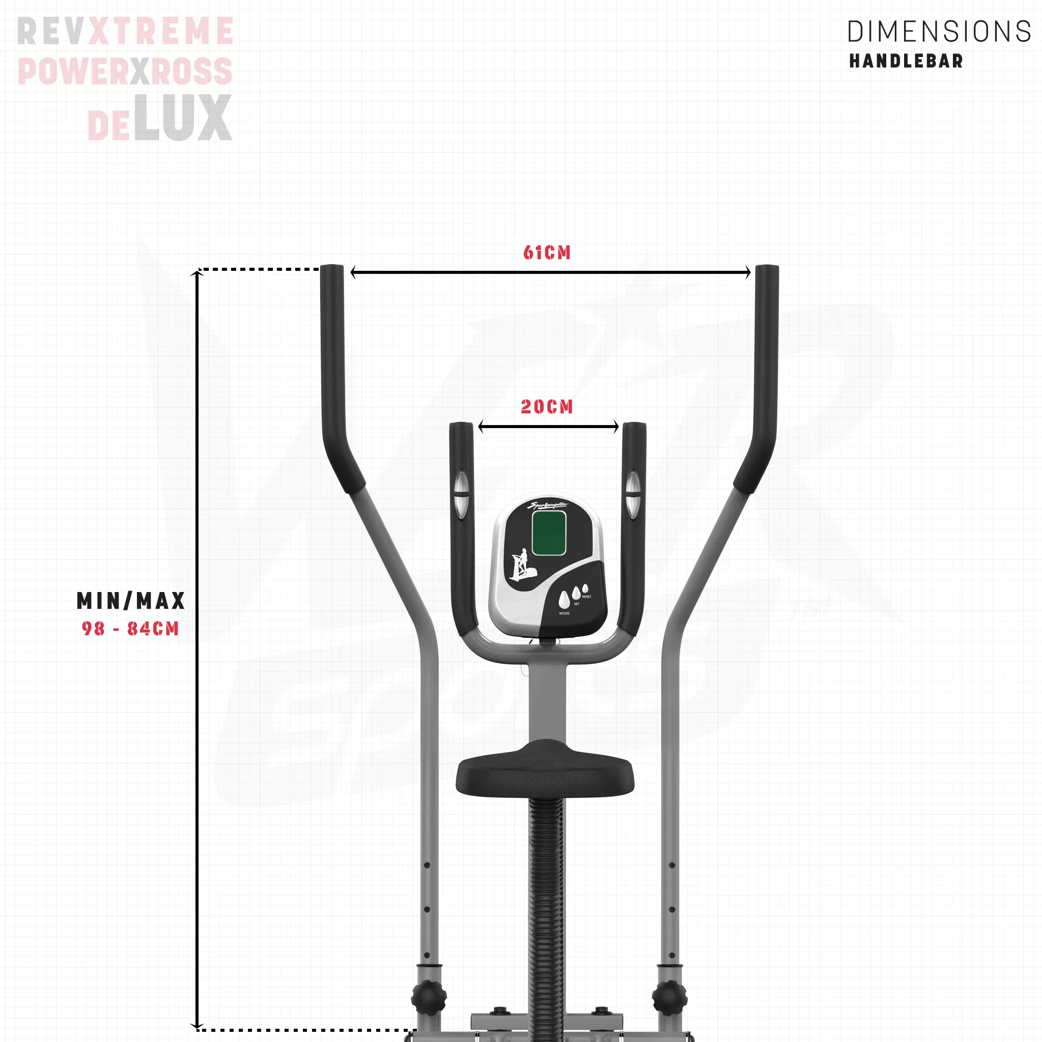 RevXtreme PowerXross Deluxe 2-in-1 Elliptical Cross Trainer BLACK-SILVER