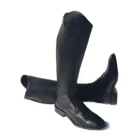 Rhinegold Luxus Extra Short Leather Riding Boots Black