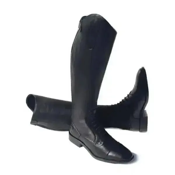 Rhinegold Luxus Extra Short Leather Riding Boots Black