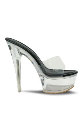 Serenity Open Toe Clear Stiletto Platform High Heels