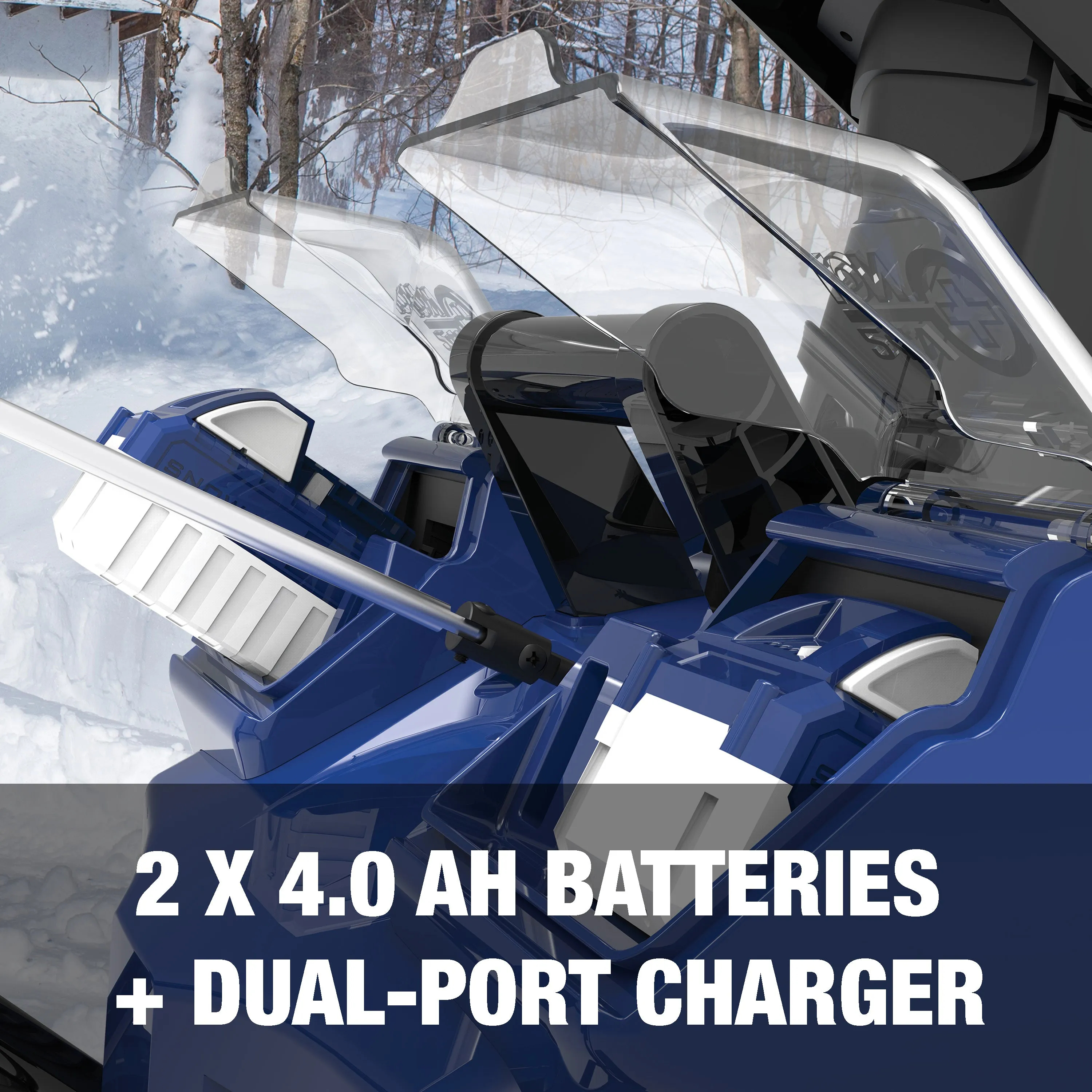 Snow Joe 24V-X2-SB18 48-Volt* IONMAX Cordless Snow Blower Kit | 18-Inch | W/ 2 x 4.0-Ah Batteries and Charger