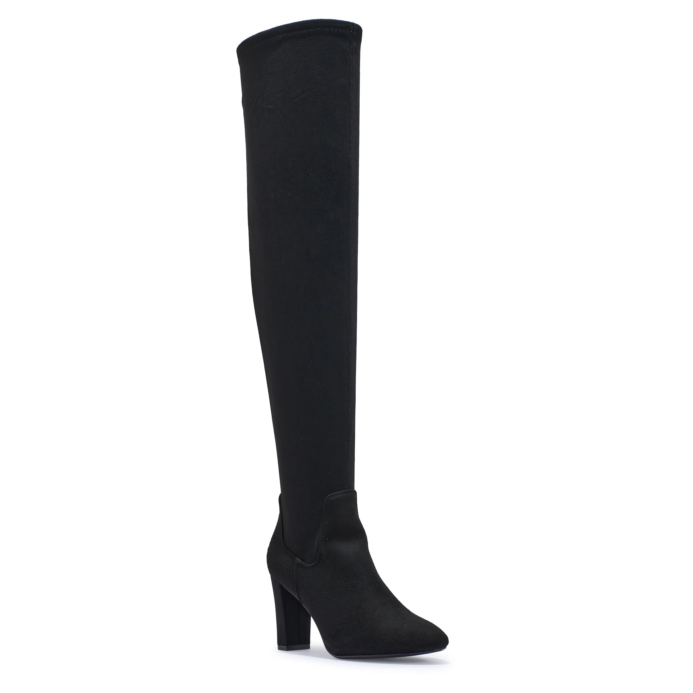 SOL3 BLOCK HEEL OVER THE KNEE SOCK BOOTS