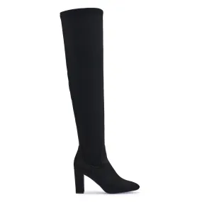SOL3 BLOCK HEEL OVER THE KNEE SOCK BOOTS