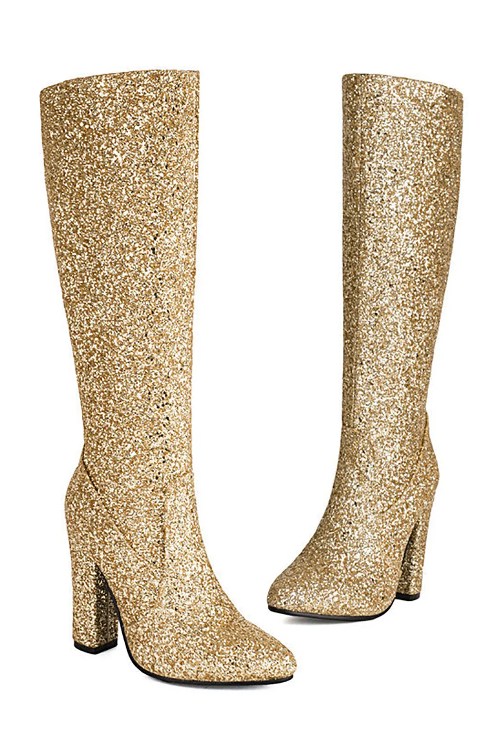 Sparkly Blue High Heel Cowgirl Boots