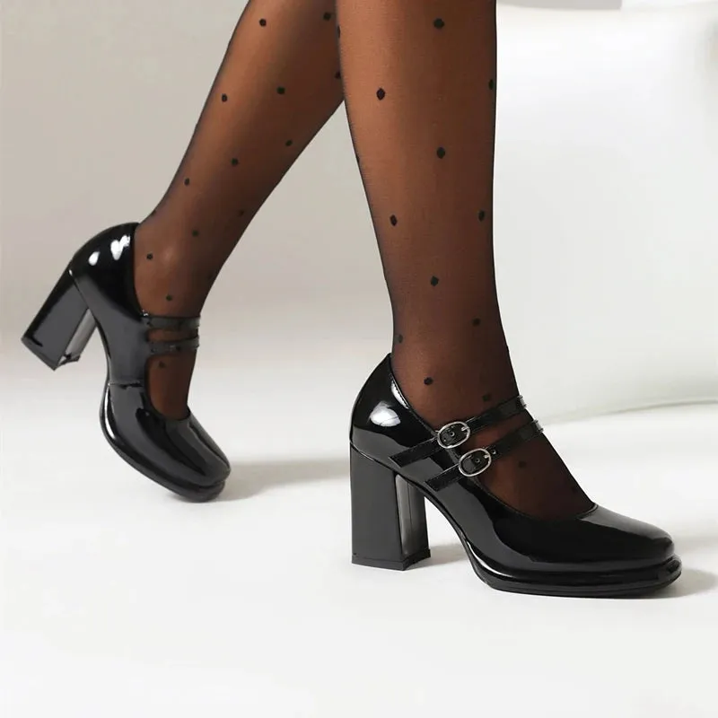 Straps Mary Janes High Heels Platform Shoes