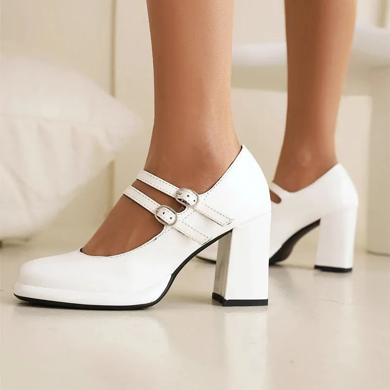 Straps Mary Janes High Heels Platform Shoes