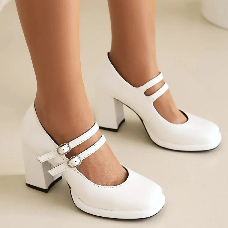 Straps Mary Janes High Heels Platform Shoes