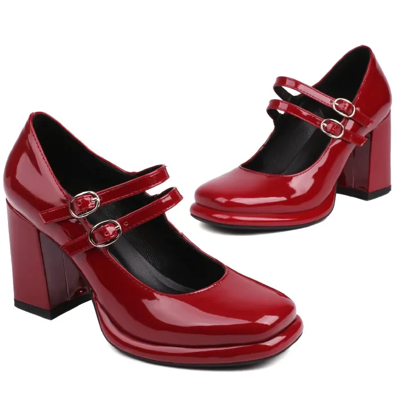 Straps Mary Janes High Heels Platform Shoes