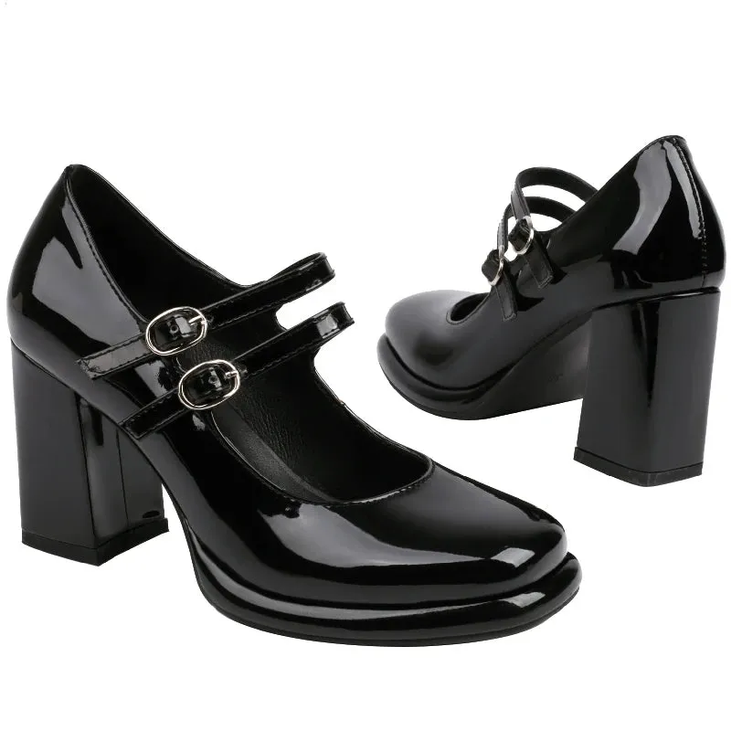 Straps Mary Janes High Heels Platform Shoes