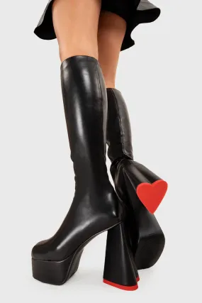 Sweet Talker Wide Calf Platform Knee High Boots