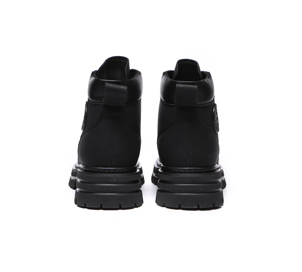 TARRAMARRA® Women Lace-up Leather Sheepskin Wool Lining Boots Aubrey