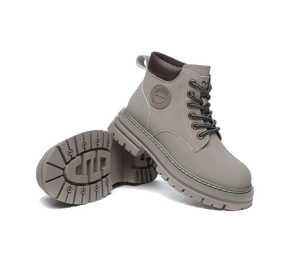TARRAMARRA® Women Lace-up Leather Sheepskin Wool Lining Boots Aubrey