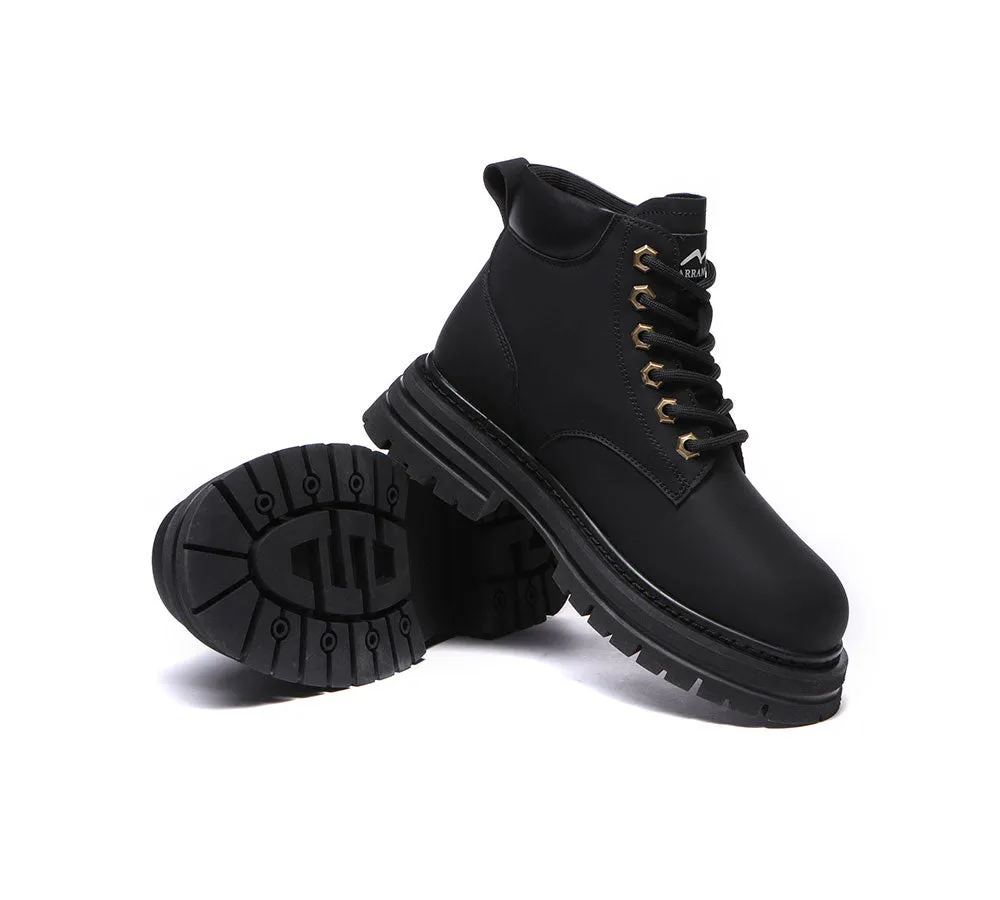 TARRAMARRA® Women Lace-up Leather Sheepskin Wool Lining Boots Aubrey
