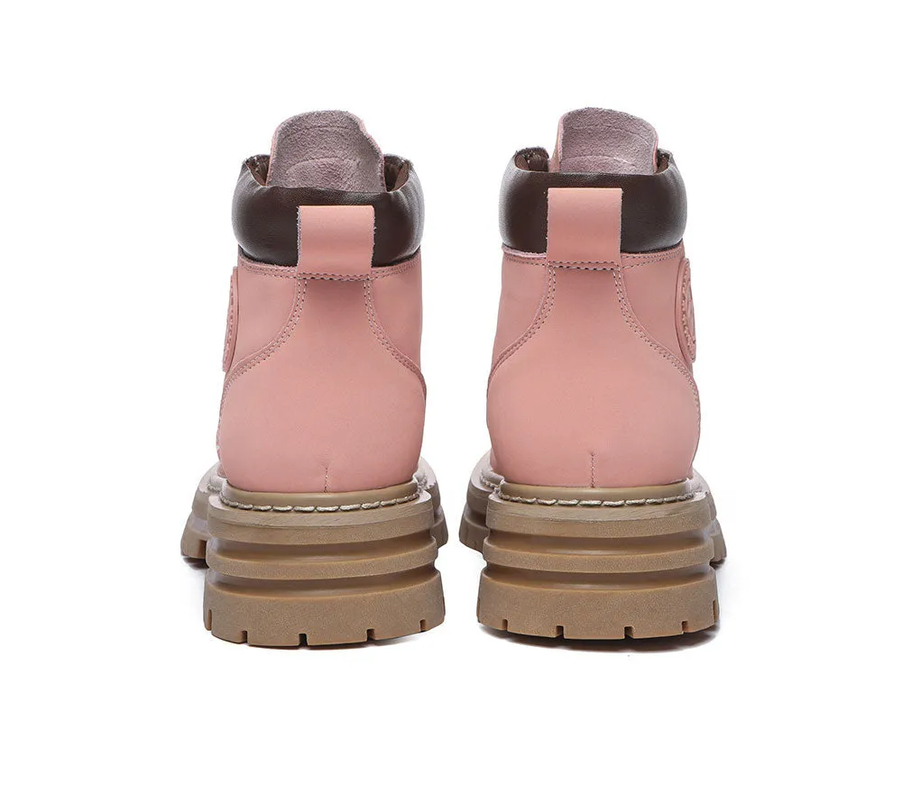 TARRAMARRA® Women Lace-up Leather Sheepskin Wool Lining Boots Aubrey
