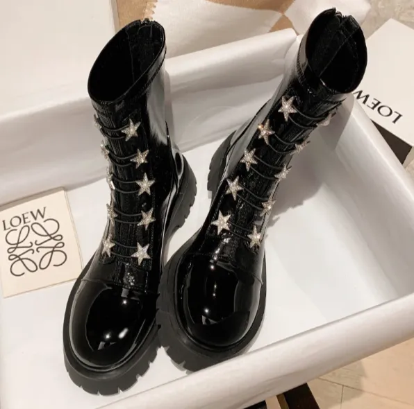The Starry Night Platform Boots