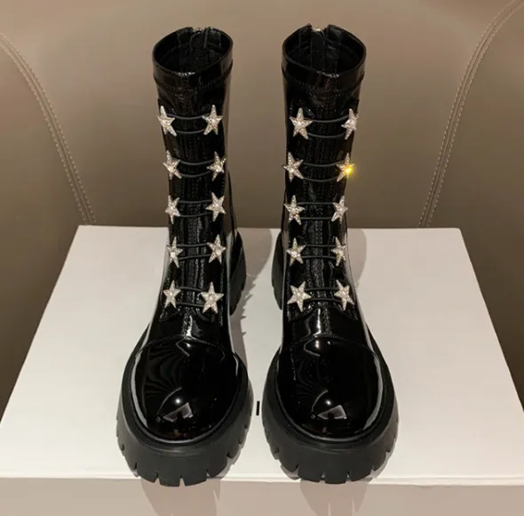 The Starry Night Platform Boots