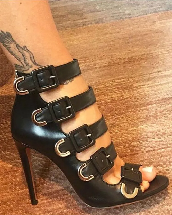 'Tutto' Buckle Suede or Leather Sandals