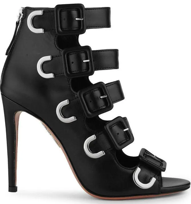 'Tutto' Buckle Suede or Leather Sandals