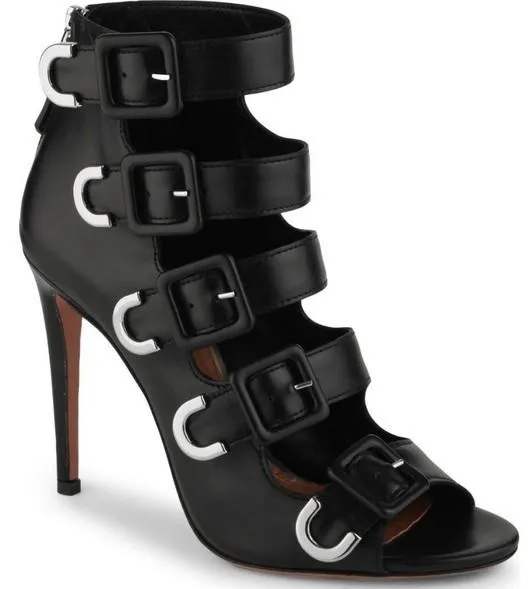 'Tutto' Buckle Suede or Leather Sandals