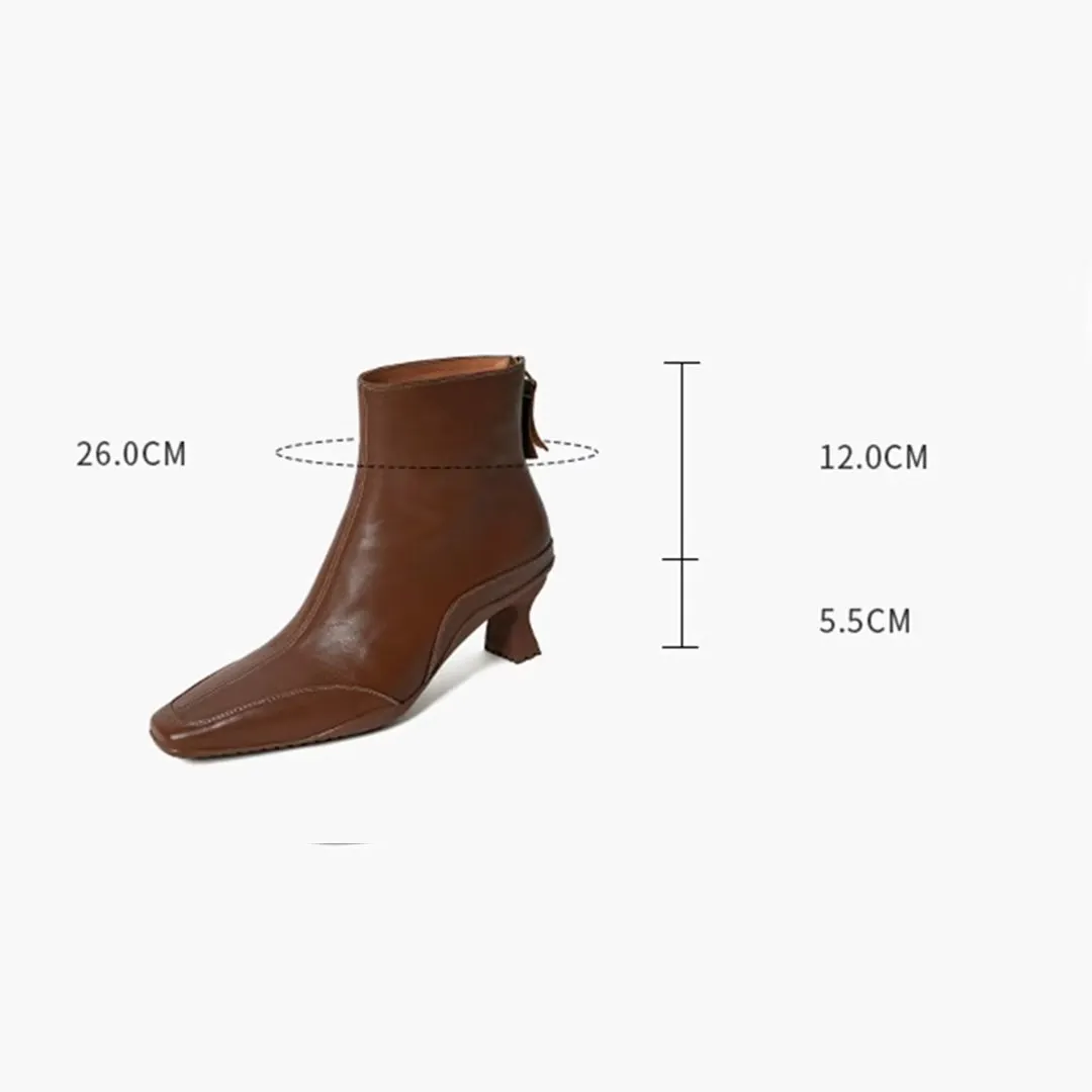 Veltique Stylish Ankle Zip Boots