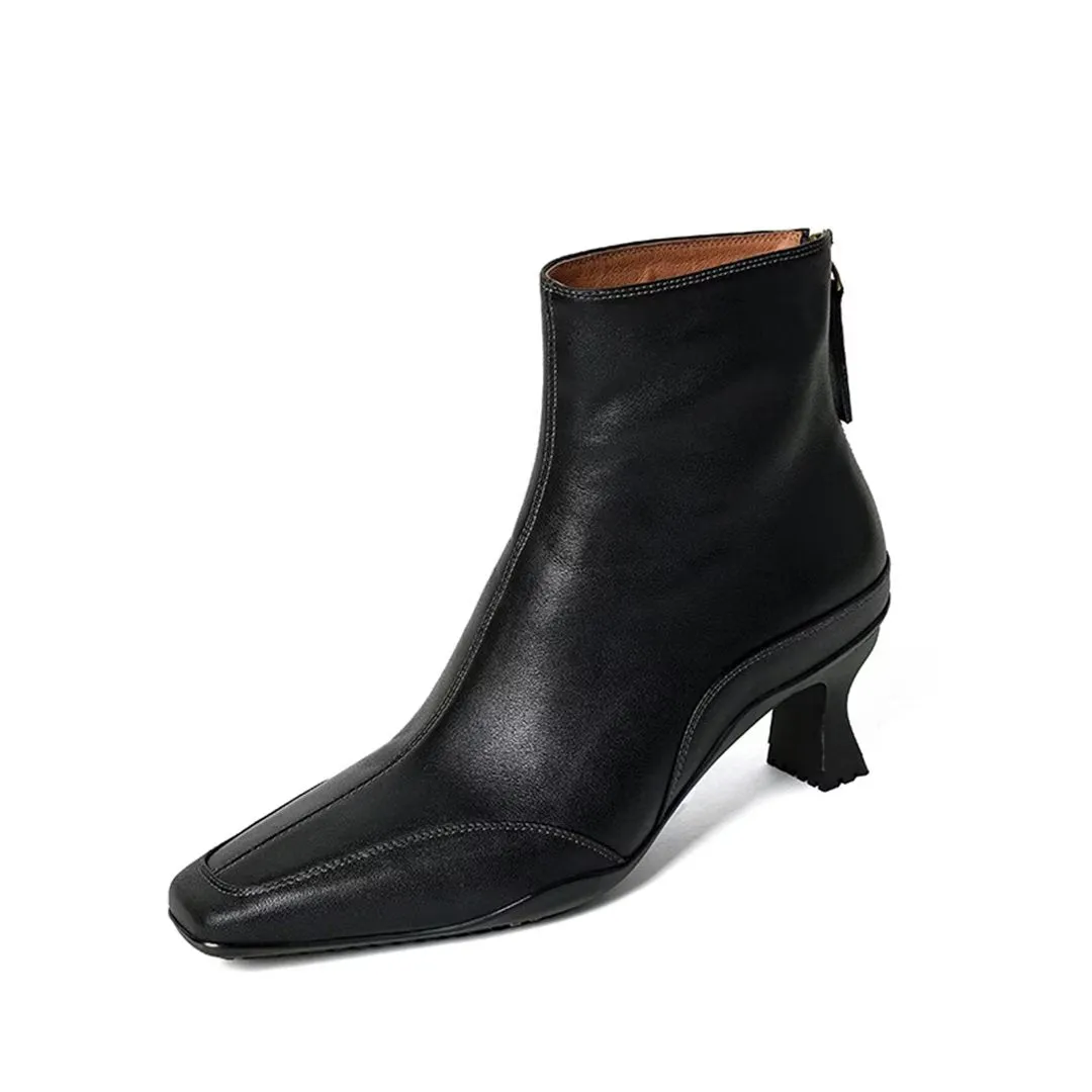 Veltique Stylish Ankle Zip Boots