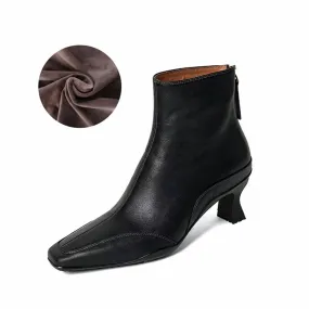 Veltique Stylish Ankle Zip Boots