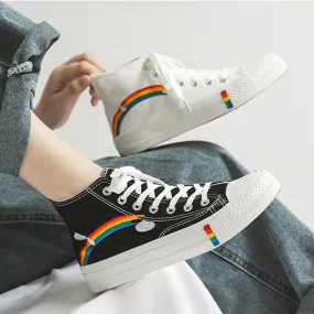 Vulcanized Women shoes High top Canvas sneakers women Mixed Colors Sport Shoe Girls School Shoes Leisure Flat chaussures femme