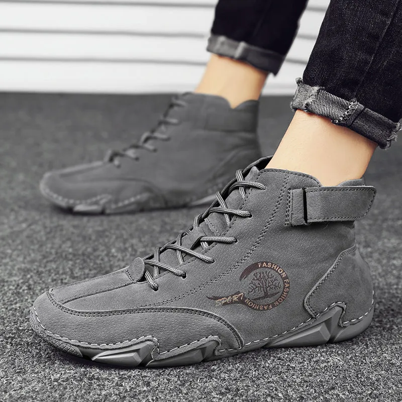 Winter Men's Boots Suede With Fur Ankle Boots