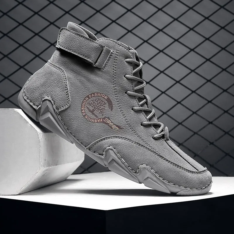 Winter Men's Boots Suede With Fur Ankle Boots
