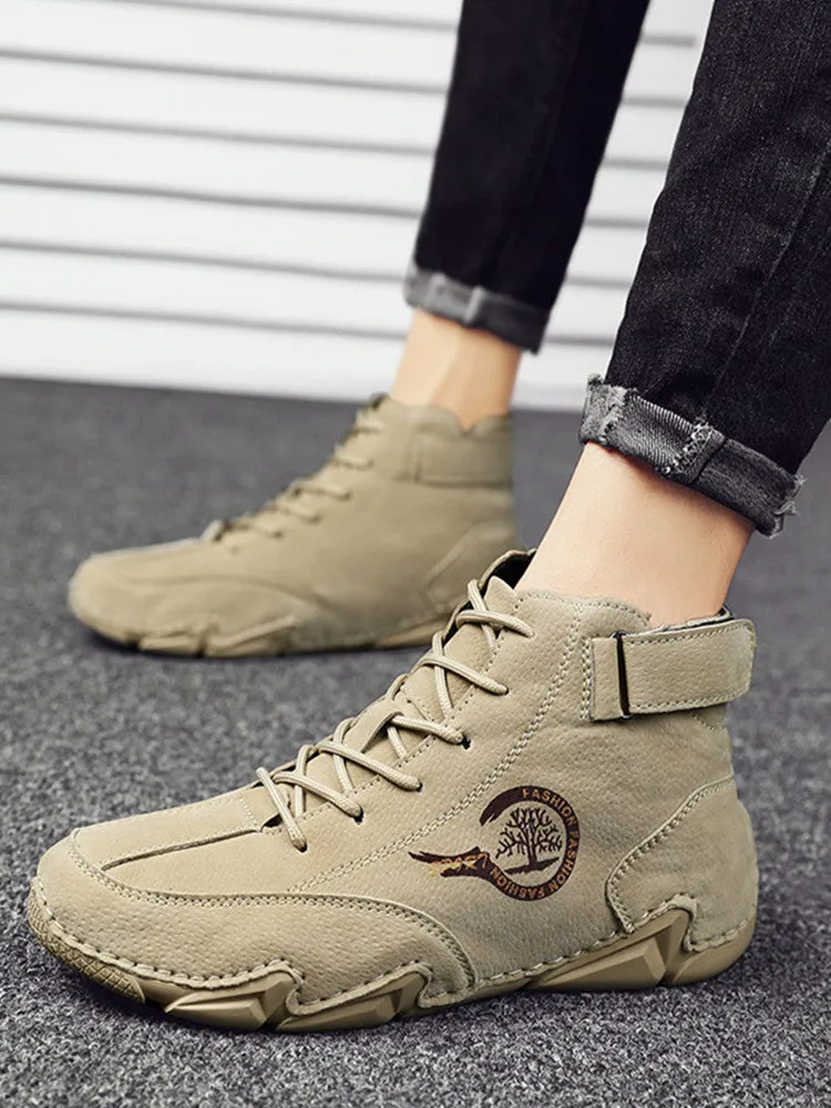 Winter Men's Boots Suede With Fur Ankle Boots