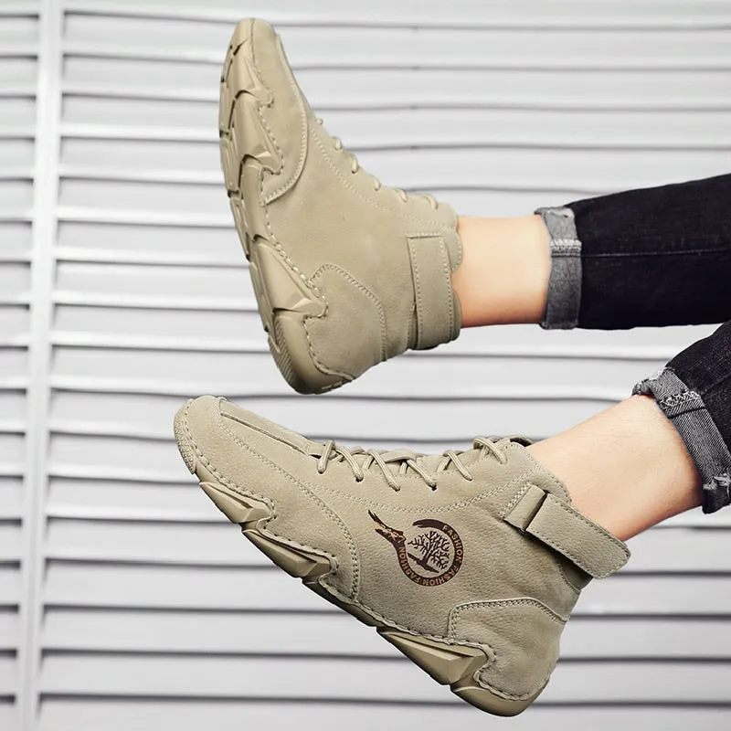 Winter Men's Boots Suede With Fur Ankle Boots