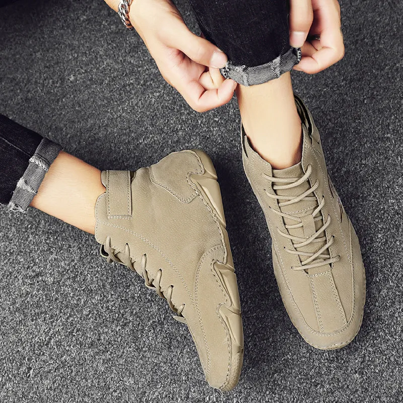 Winter Men's Boots Suede With Fur Ankle Boots