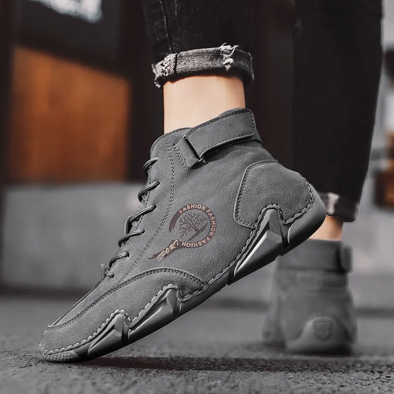 Winter Men's Boots Suede With Fur Ankle Boots