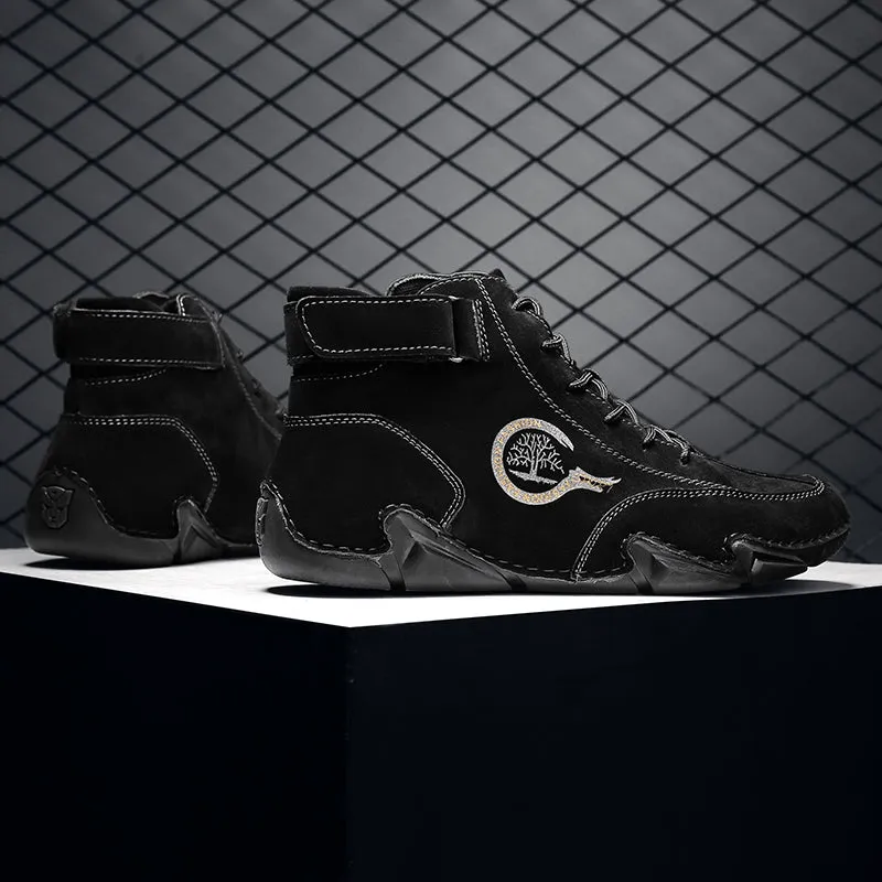 Winter Men's Boots Suede With Fur Ankle Boots