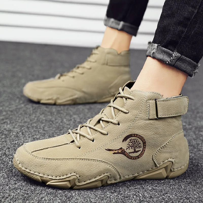 Winter Men's Boots Suede With Fur Ankle Boots