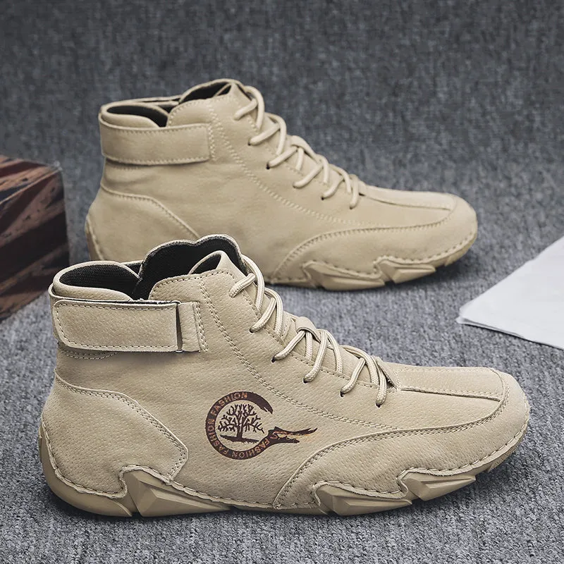 Winter Men's Boots Suede With Fur Ankle Boots