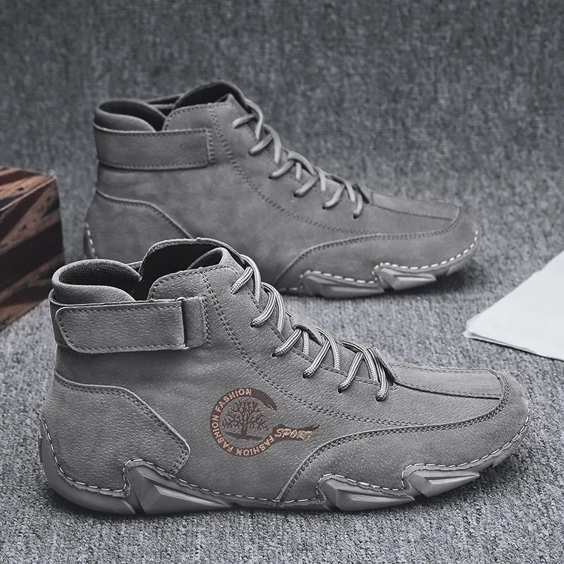 Winter Men's Boots Suede With Fur Ankle Boots