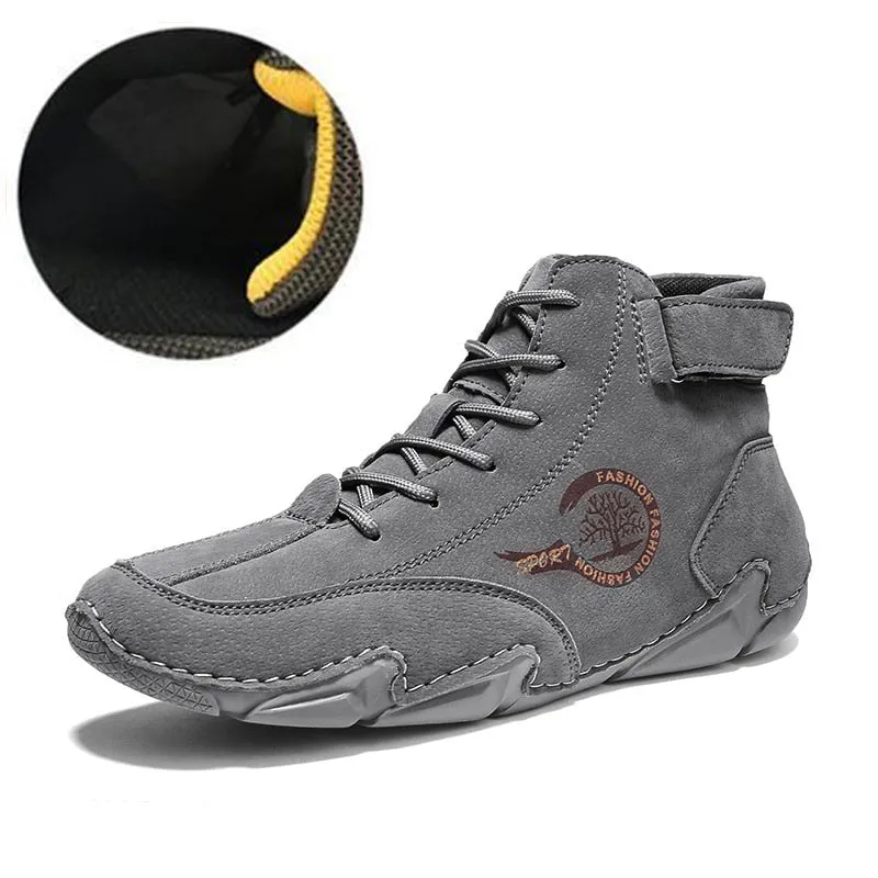 Winter Men's Boots Suede With Fur Ankle Boots