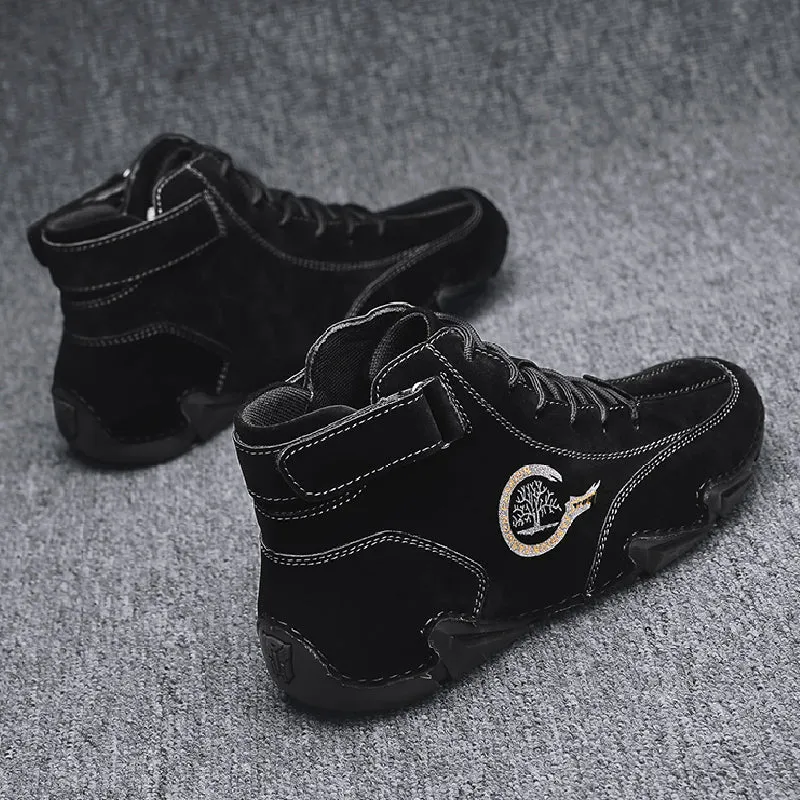Winter Men's Boots Suede With Fur Ankle Boots