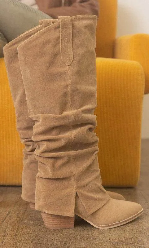 Womens Shoes - Thea Fold Over Slit Jean Boots