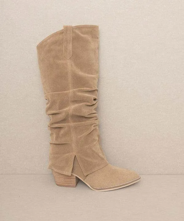 Womens Shoes - Thea Fold Over Slit Jean Boots