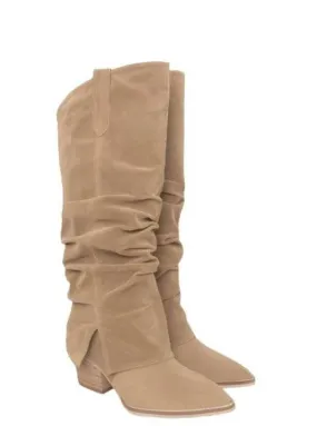 Womens Shoes - Thea Fold Over Slit Jean Boots
