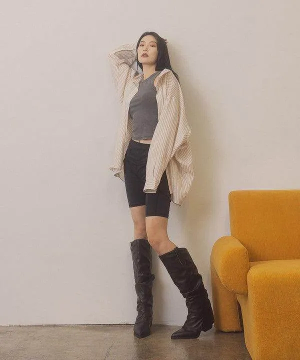 Womens Shoes - Thea Fold Over Slit Jean Boots